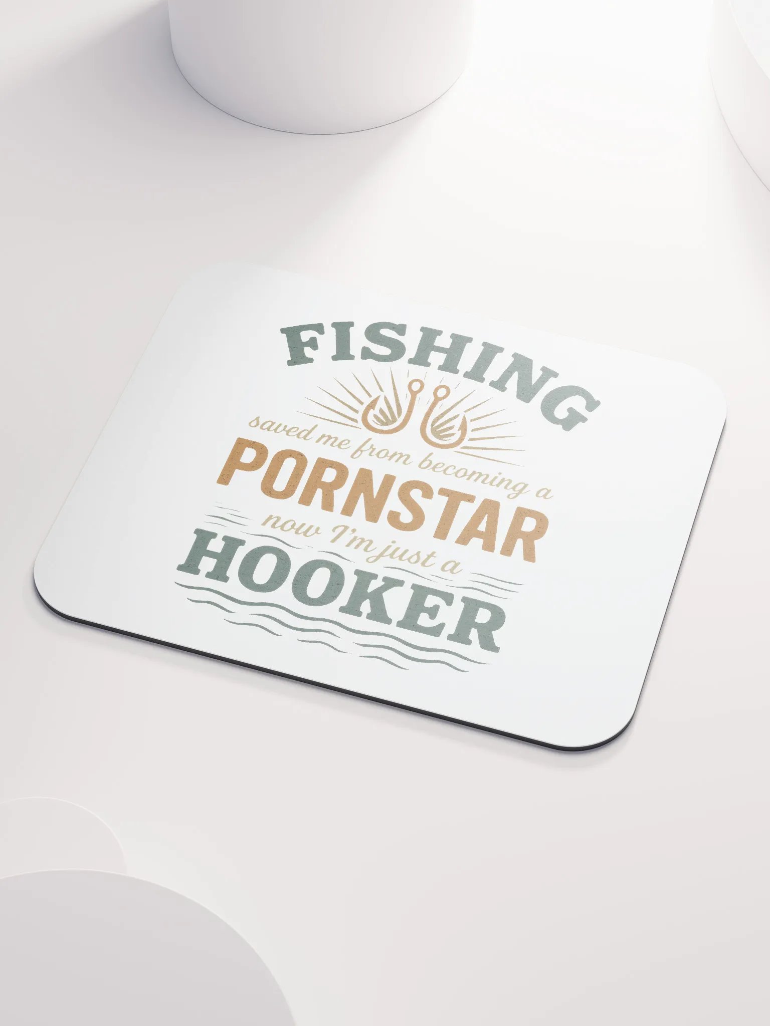 Fishing Saved Me Mouse Pad – Vintage Hooker Humor product image (3)
