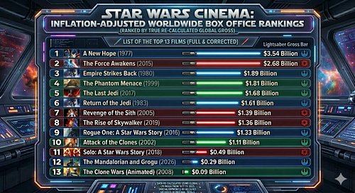 This past Friday on Spice Runners Lounge, we took a deep dive into the Star Wars box office rankings—but with a twist. We adj...