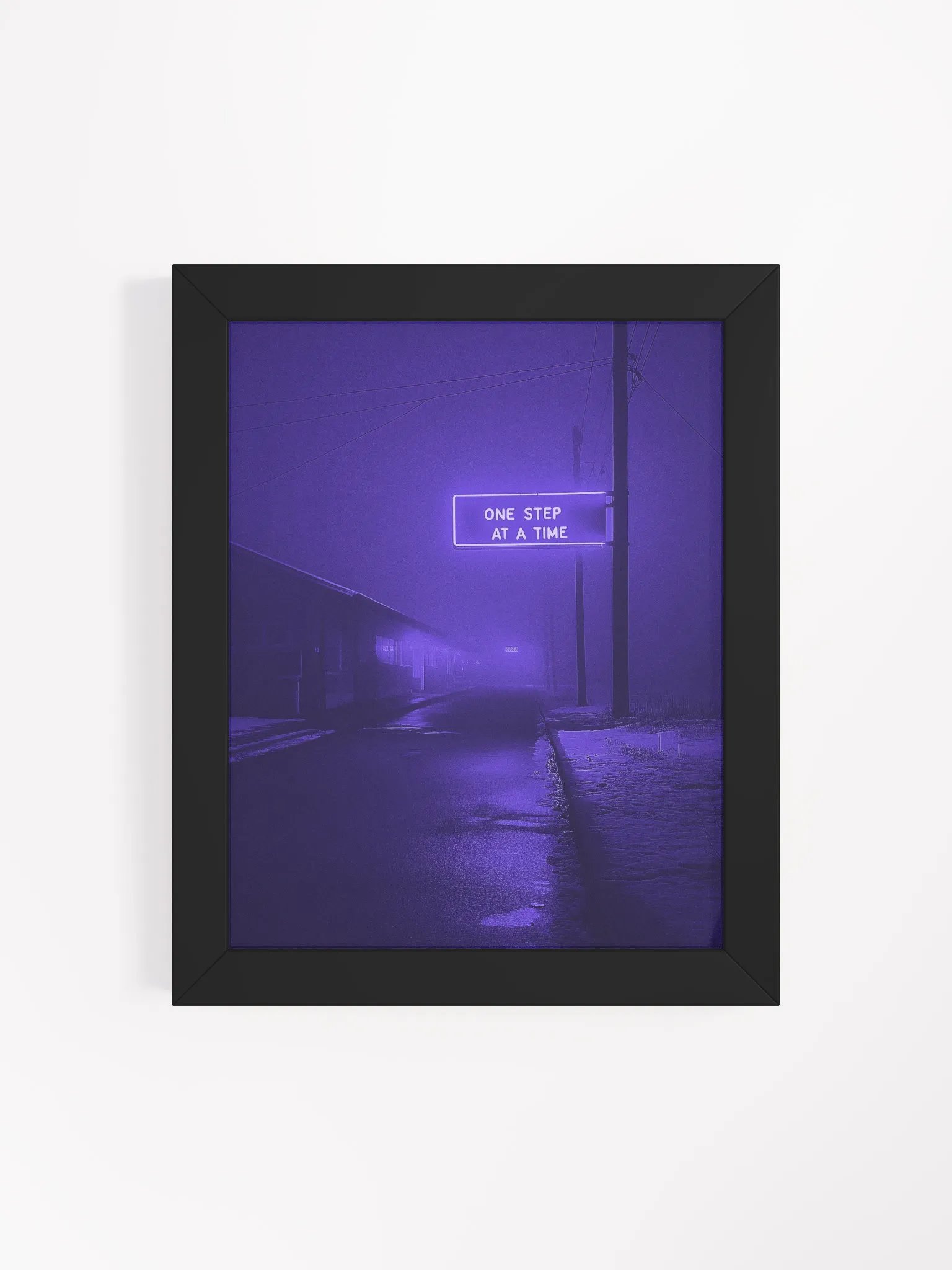 "One stap at a time" Framed Poster product image (4)