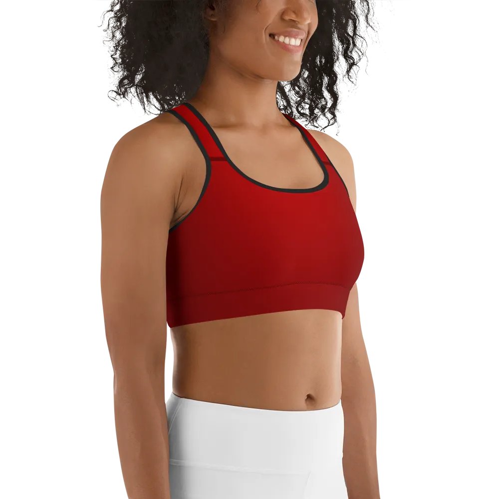 Red Gradient Power Sports Bra product image (6)