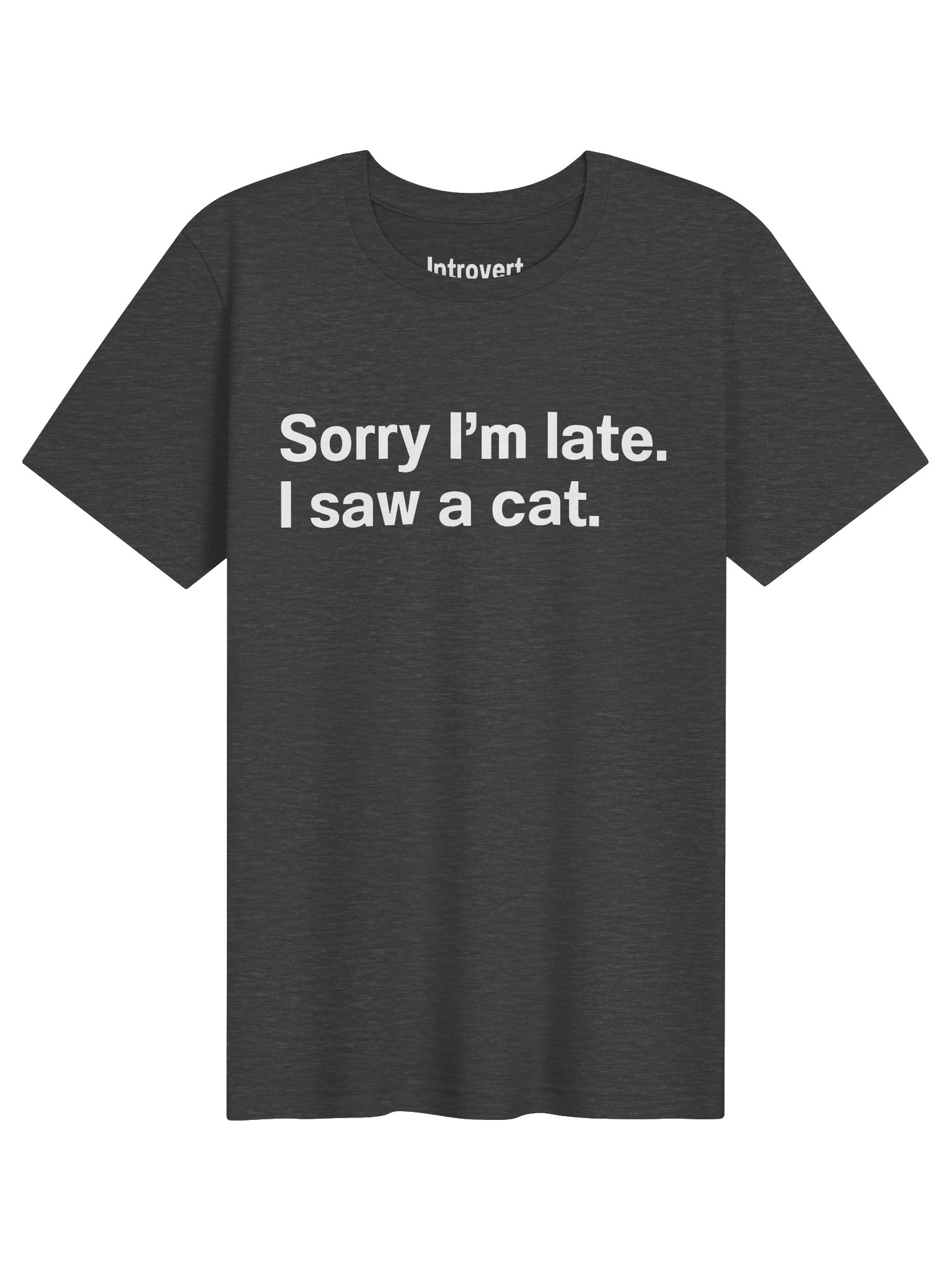 Sorry I’m late. I saw a cat. Unisex T-Shirt product image (61)