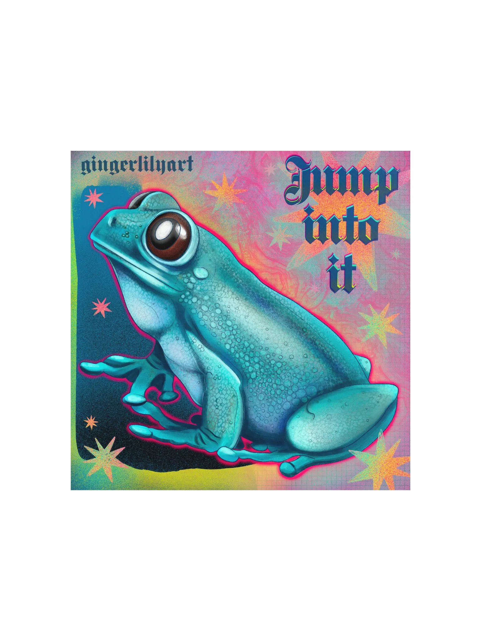 jumping frog print product image (8)