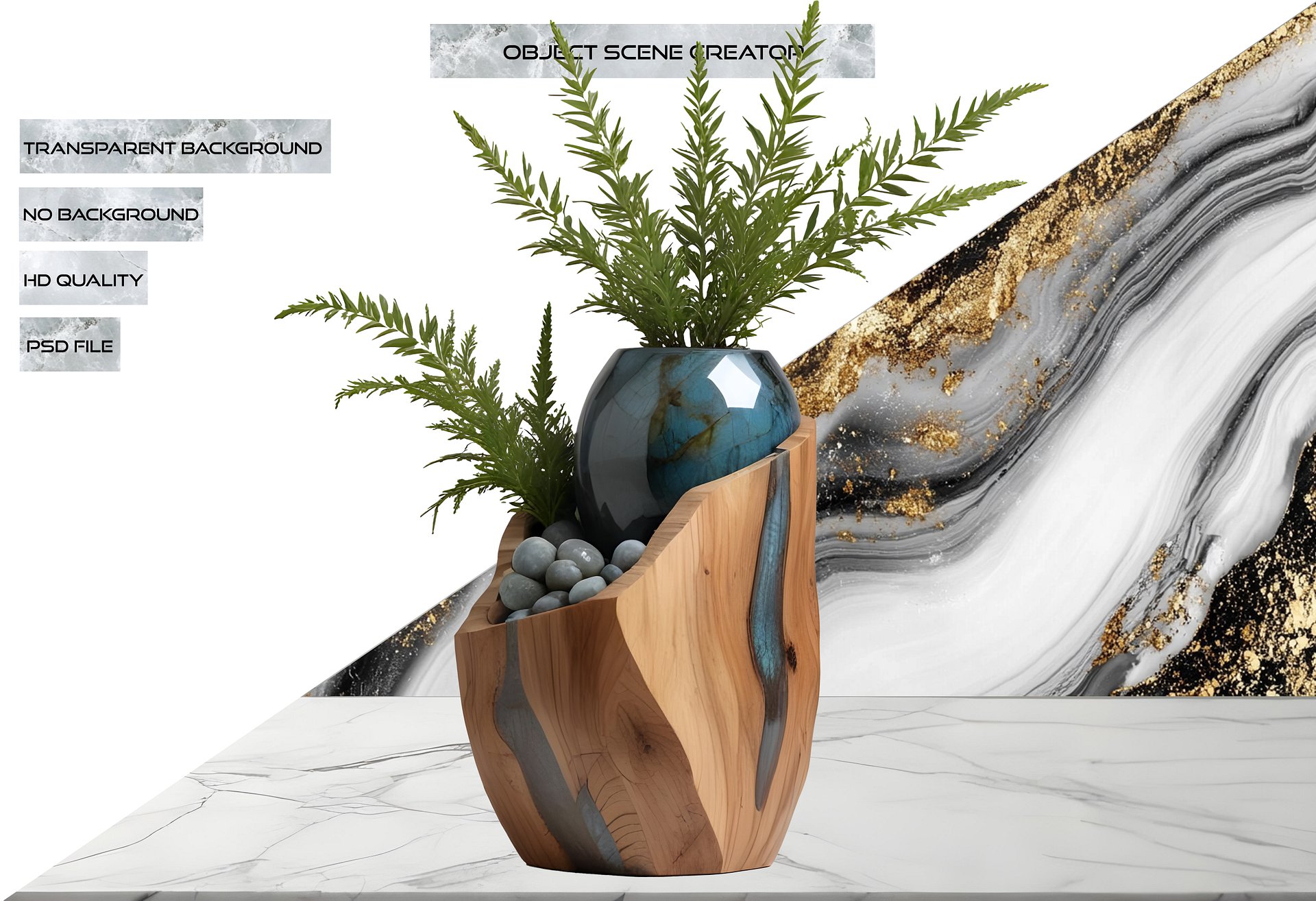 Celestial Grace – Boho Chic Dual-Level Planter PNG product image (2)