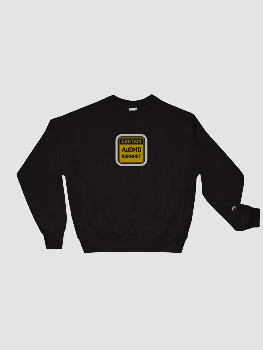 CAUTION: AuDHD BURNOUT (bubble design) embroidered Champion Crewneck Sweatshirt product image (3)