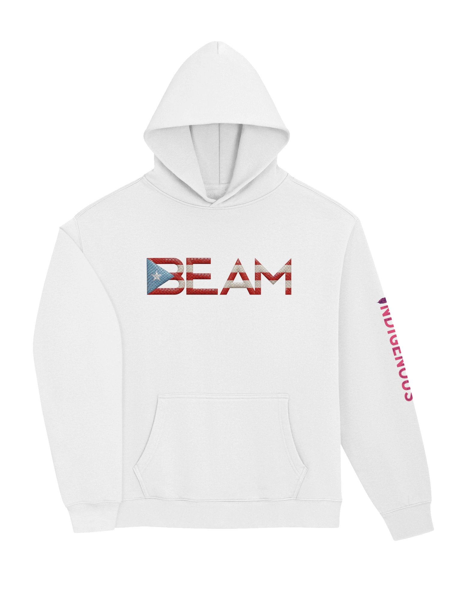 BEAM WHITE BORIQUA HOODIE product image (3)