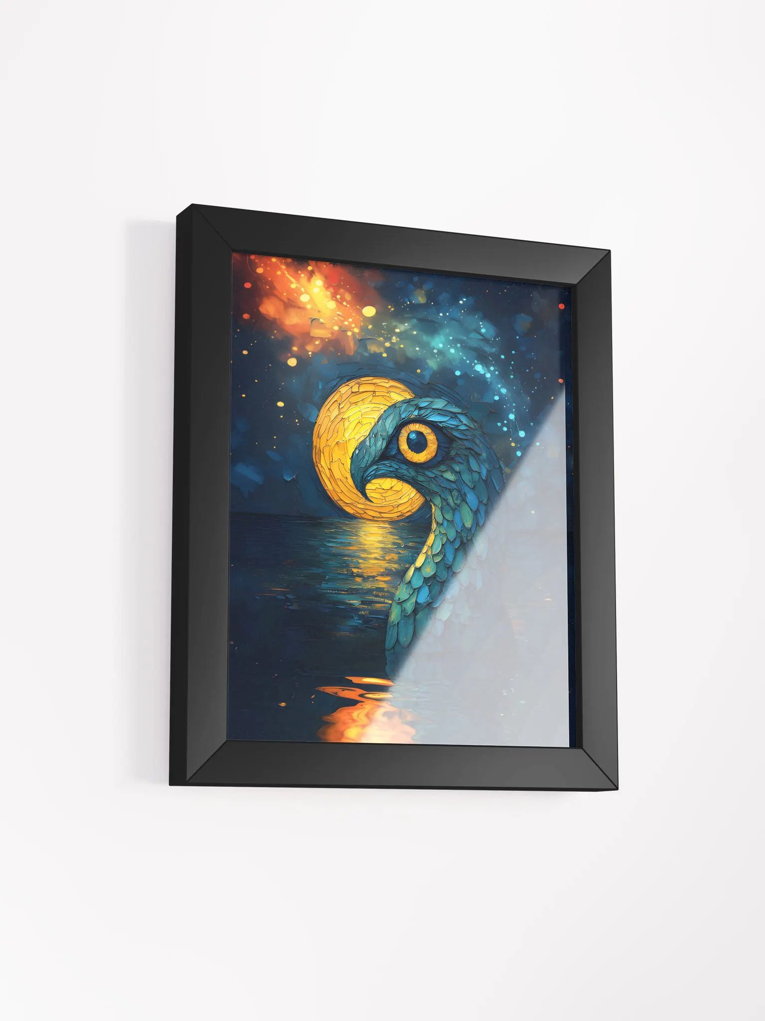 Framed wall art titled 'Bathing Pheonix' product image (4)