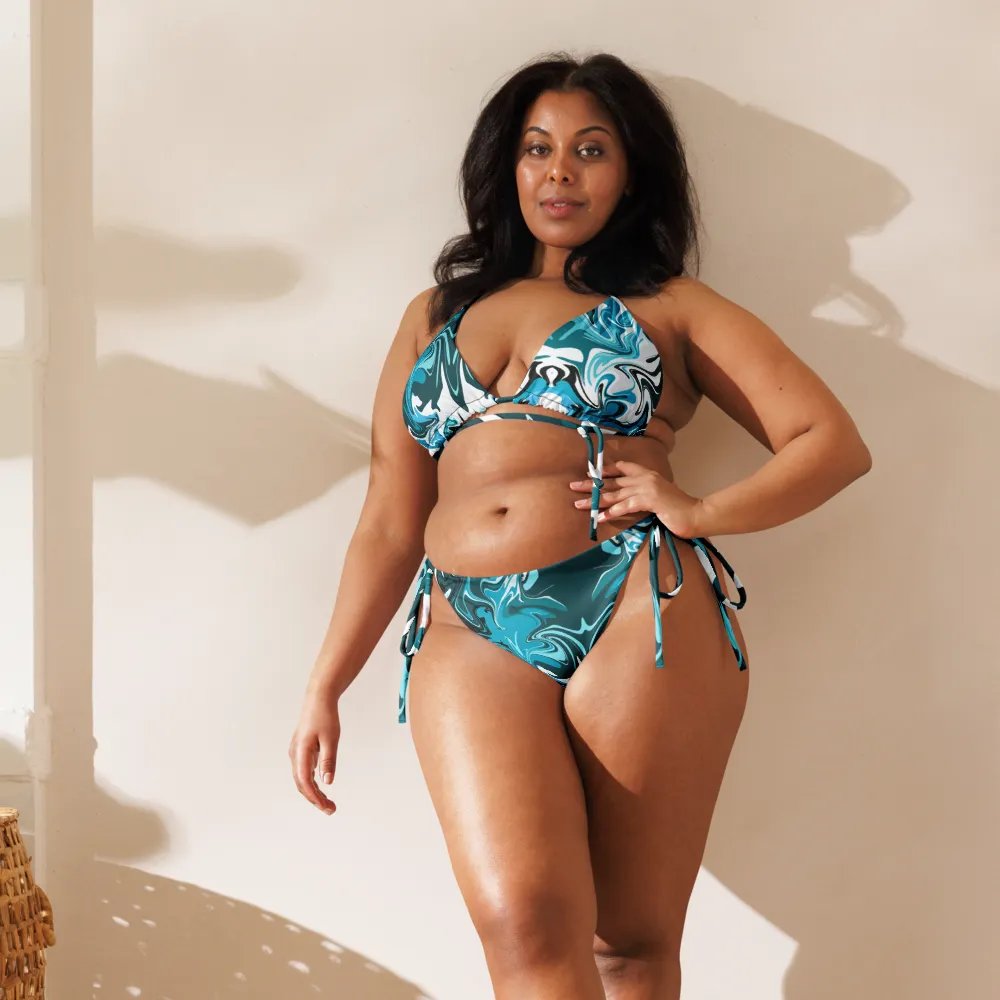 Marbled Blue Bikini Set product image (8)