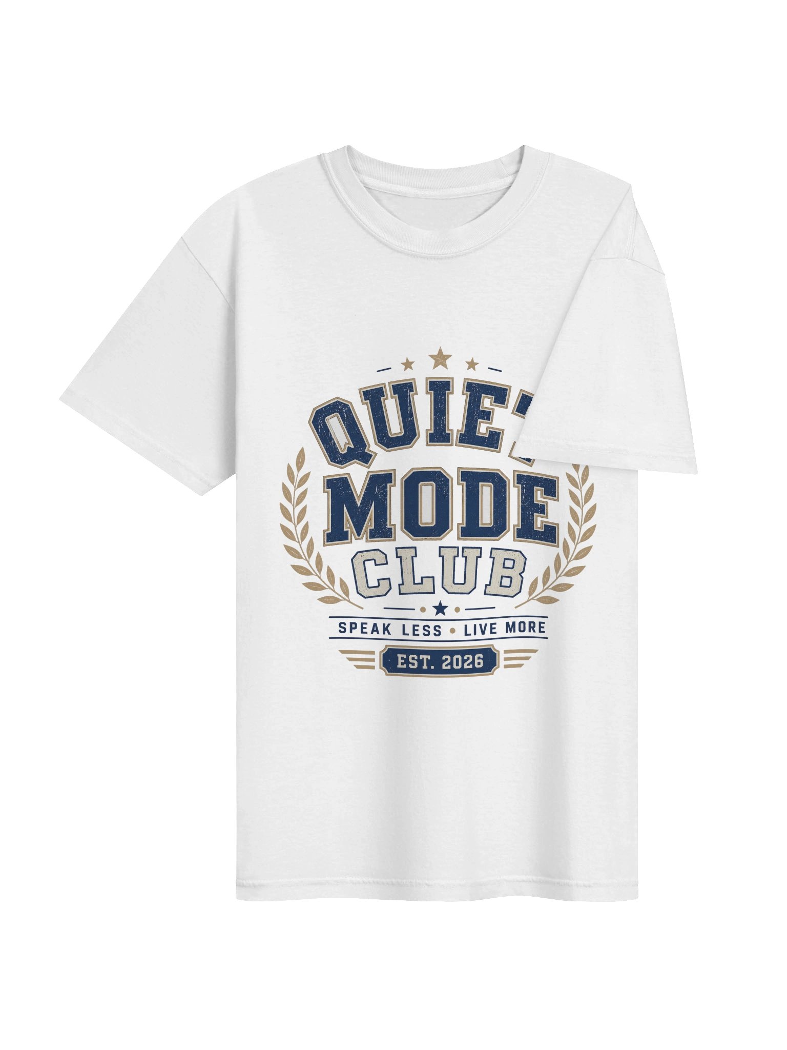 Quiet Mode Club Varsity Tee – Minimal Introvert Graphic Shirt product image (4)