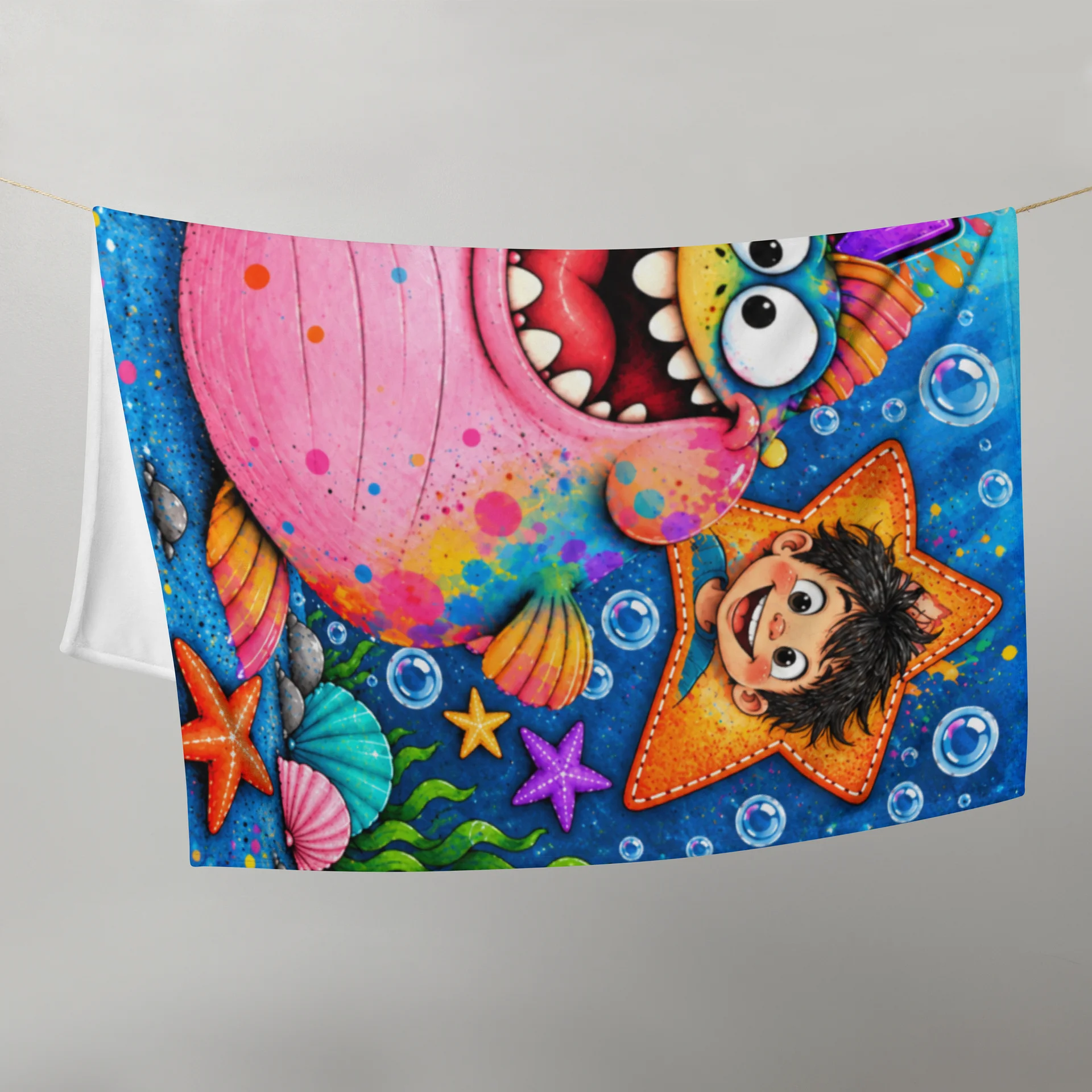 BUBULLE LE POISSON : PLAID PERSONNALISABLE product image (6)