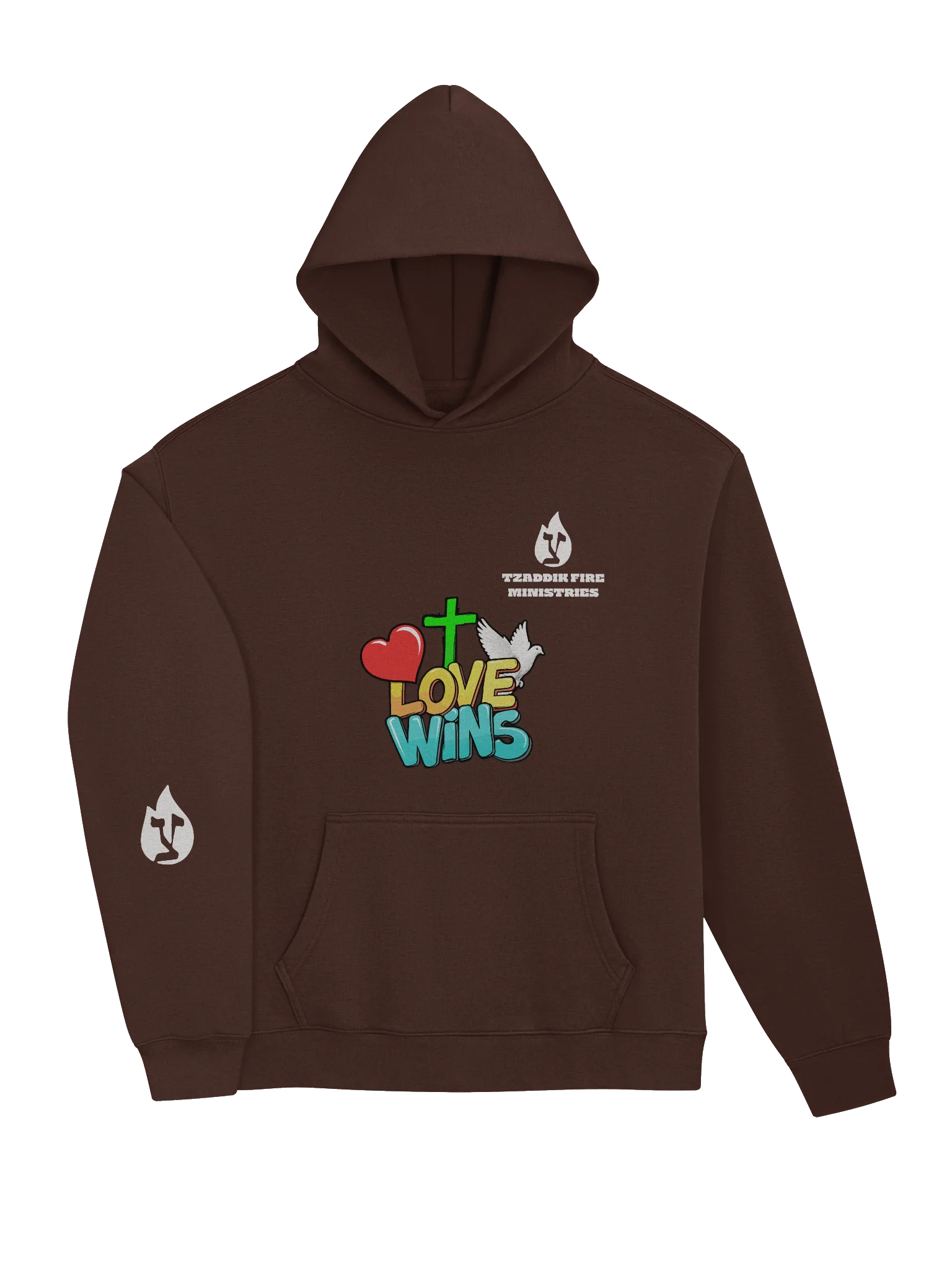 TZADDIK FIRE MINISTRIES OUTREACH MERCH HEAVY HOODIE - LOVE WINS product image (11)