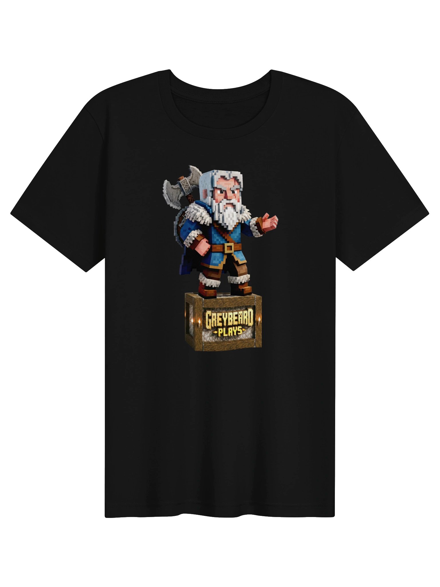 Greybeard Plays Minecraft Style Tee product image (1)