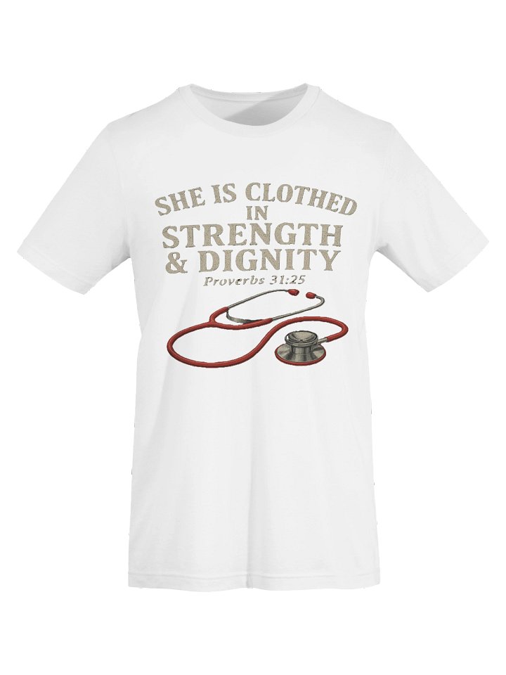 D2You Gospel Message - T Shirt - She is clothed in strength & dignity product image (1)