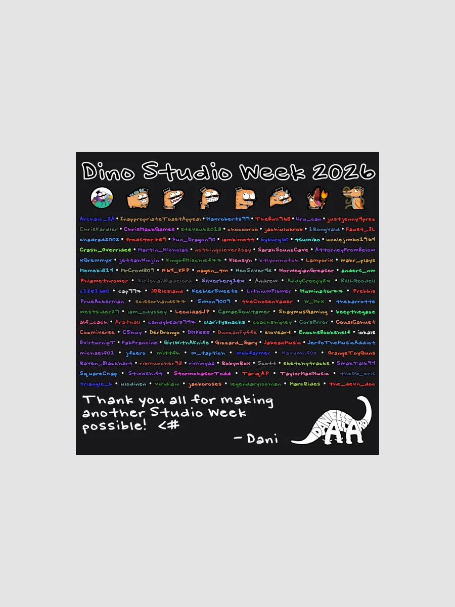 Studio Week 2026 Digital Thank You Card product image (1)