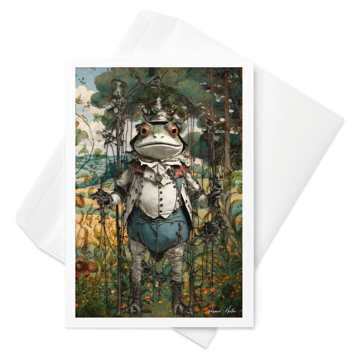 Whimsical Victorian Frog Greeting Card product image (1)