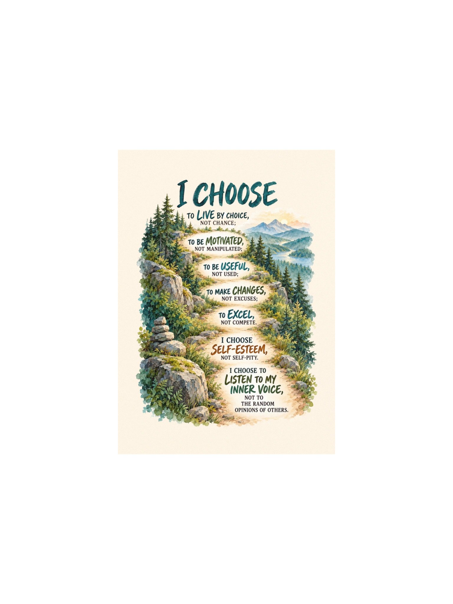 I Choose Motivational Art Print product image (3)