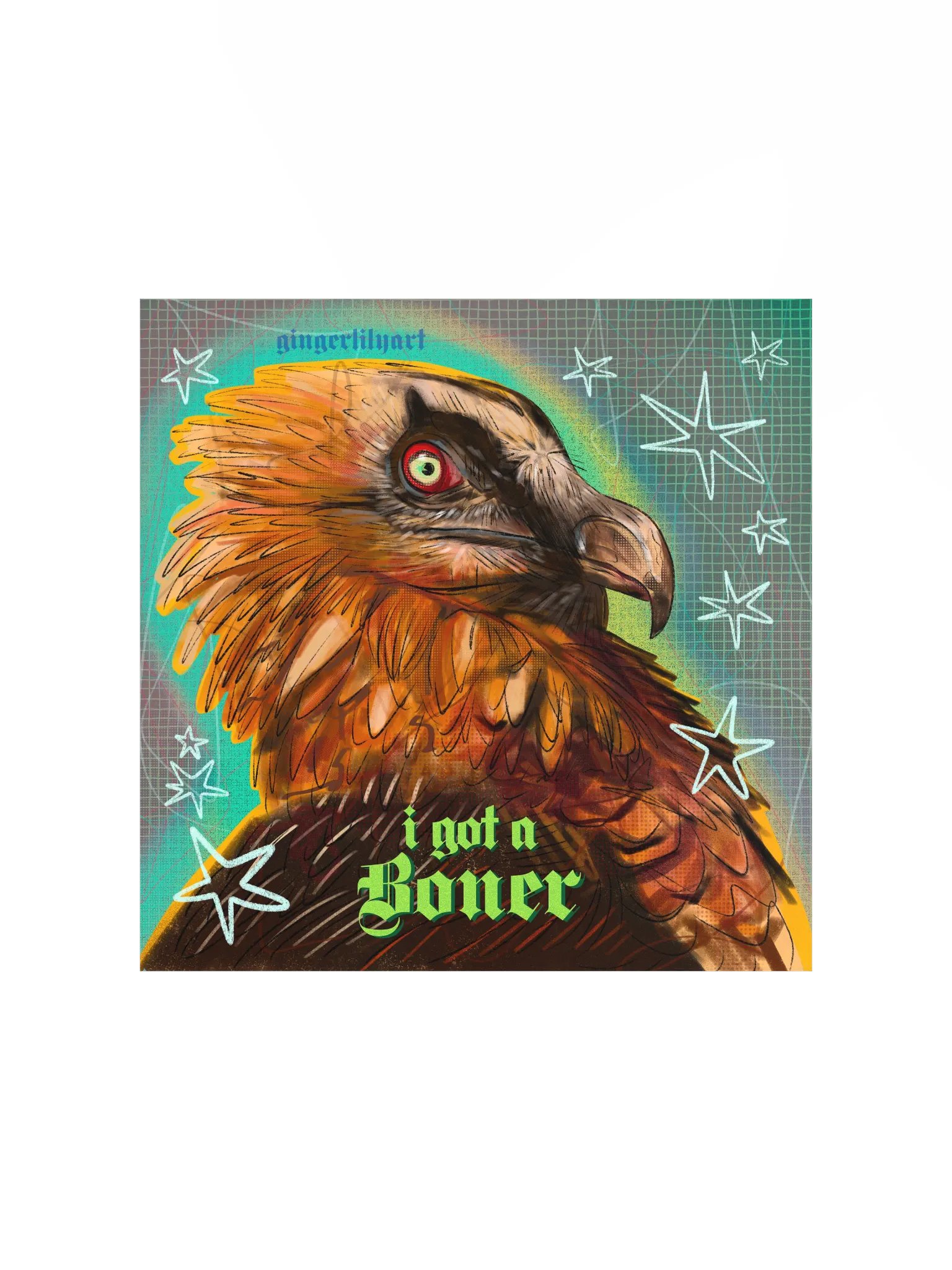 bearded vulture print product image (2)