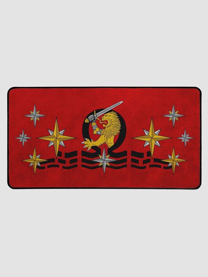 Desk Mat 15.5" x 31.5", Lion, Waves, Red product image (1)