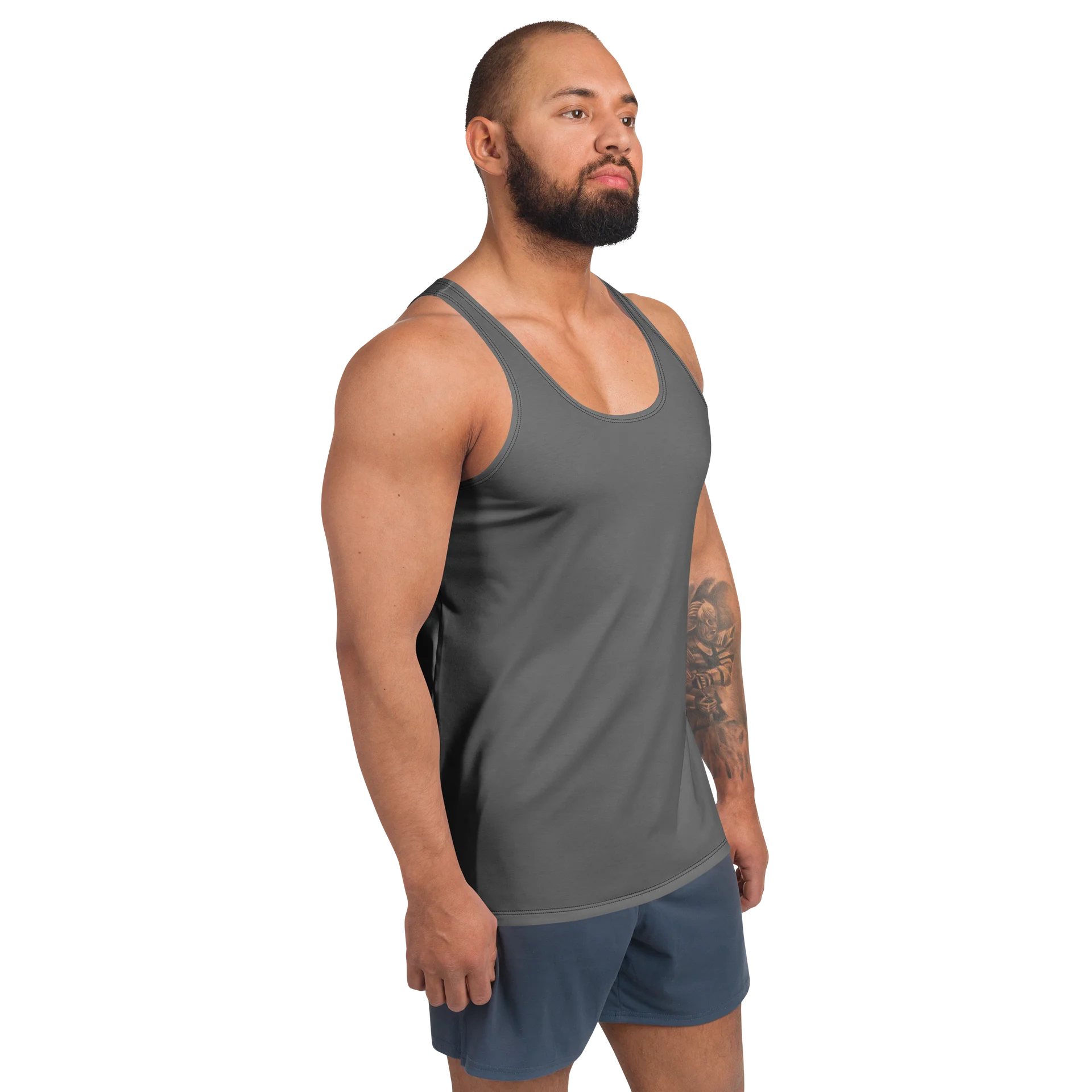 Minimal Gray All-Over Print Tank Top product image (3)