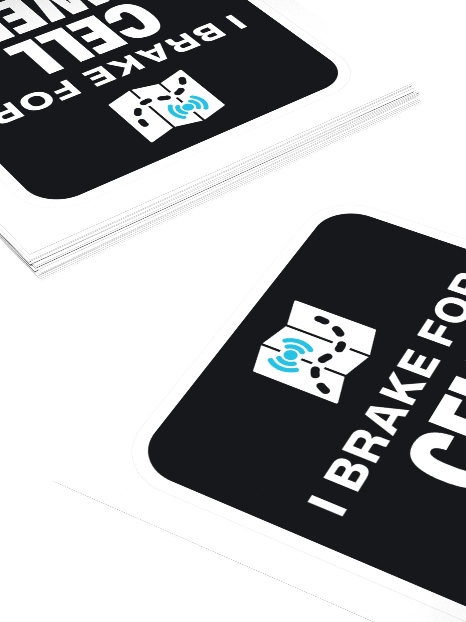 I Brake for Cell Towers Sticker product image (12)