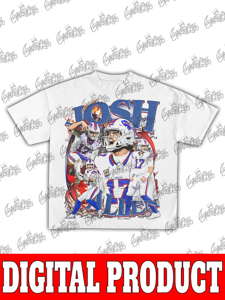 Josh Allen Buffalo Bills Reigning MVP 2026 Pro Bowl QB JA17 Vintage NFL Bootleg Graphic product image (2)