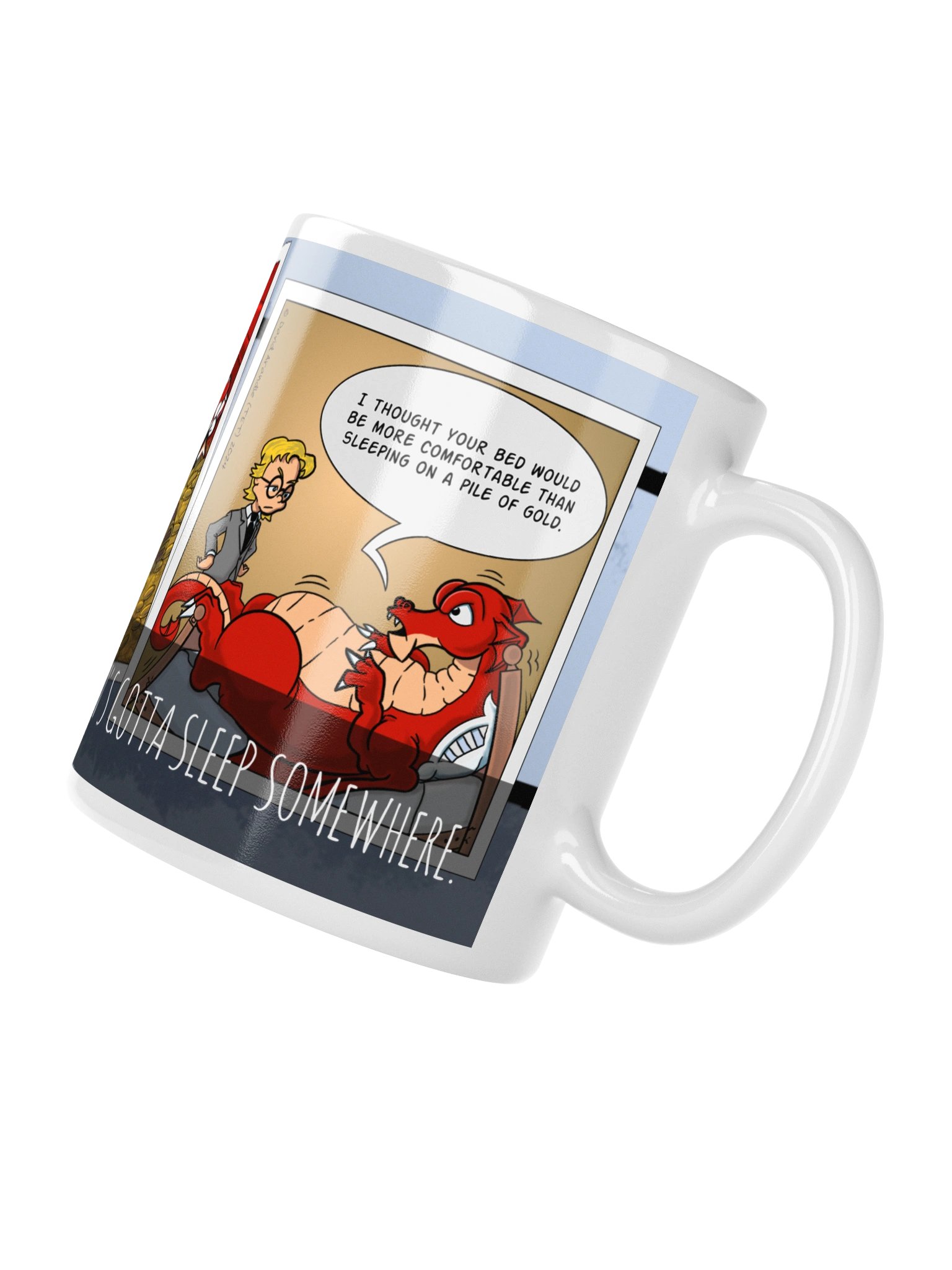 Resident Dragon Comic Sleep Three-Panel Mug product image (4)
