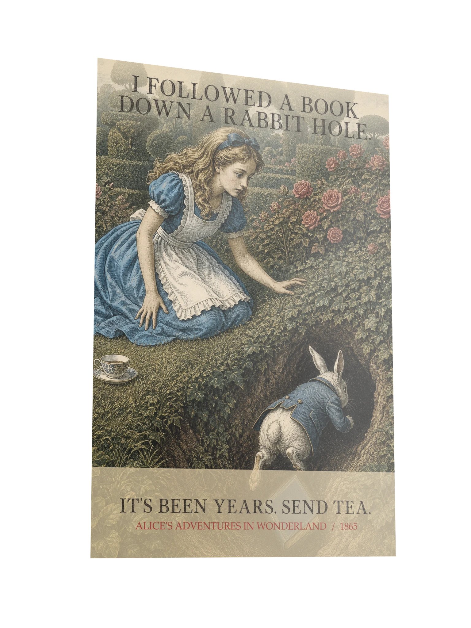 Followed Book Down Rabbit Hole S Been -- Alices Adventures in Wonderland Art Print product image (10)