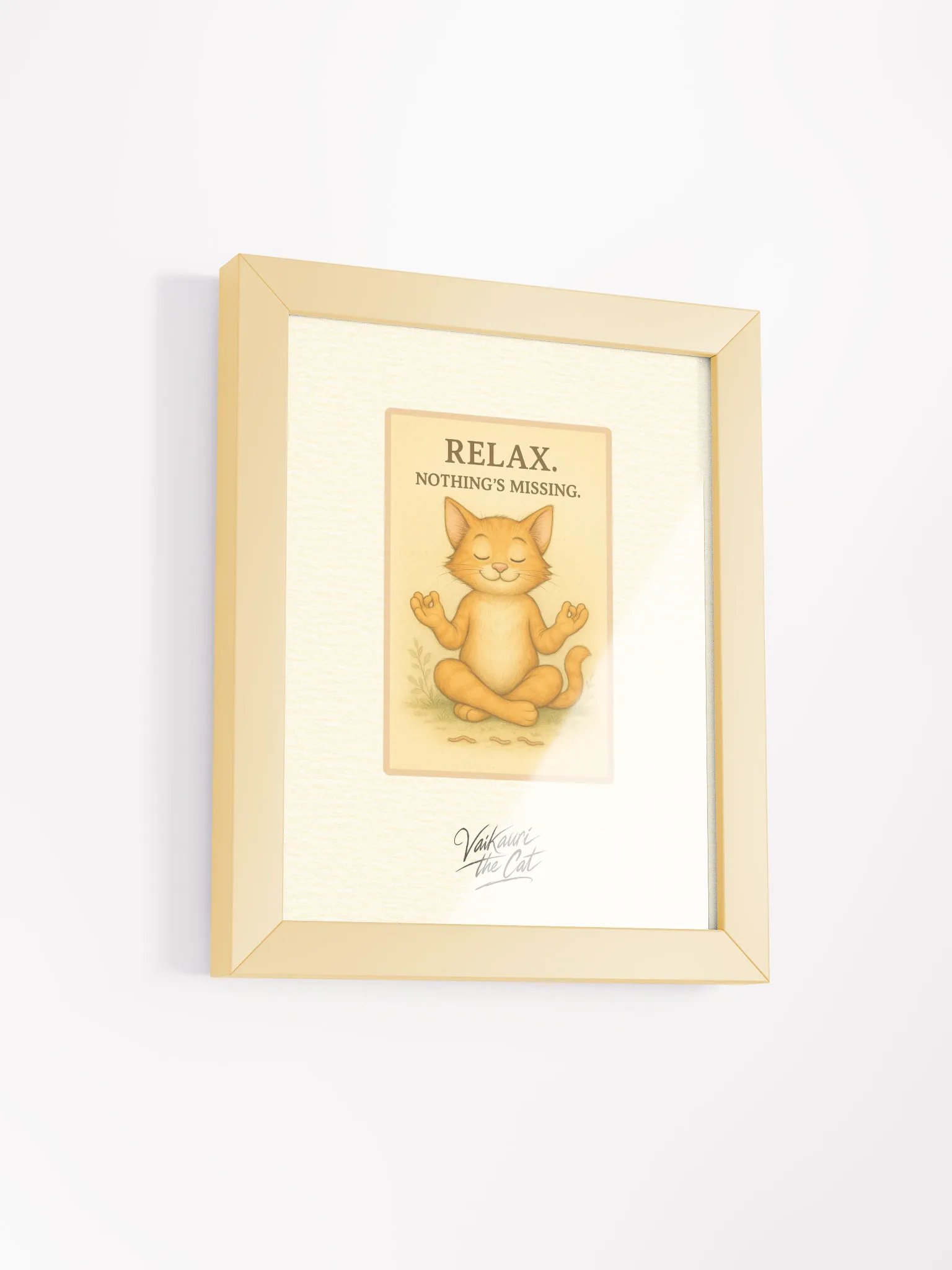 Vaikauri the Cat - Meditative Bliss Framed Artprint product image (3)