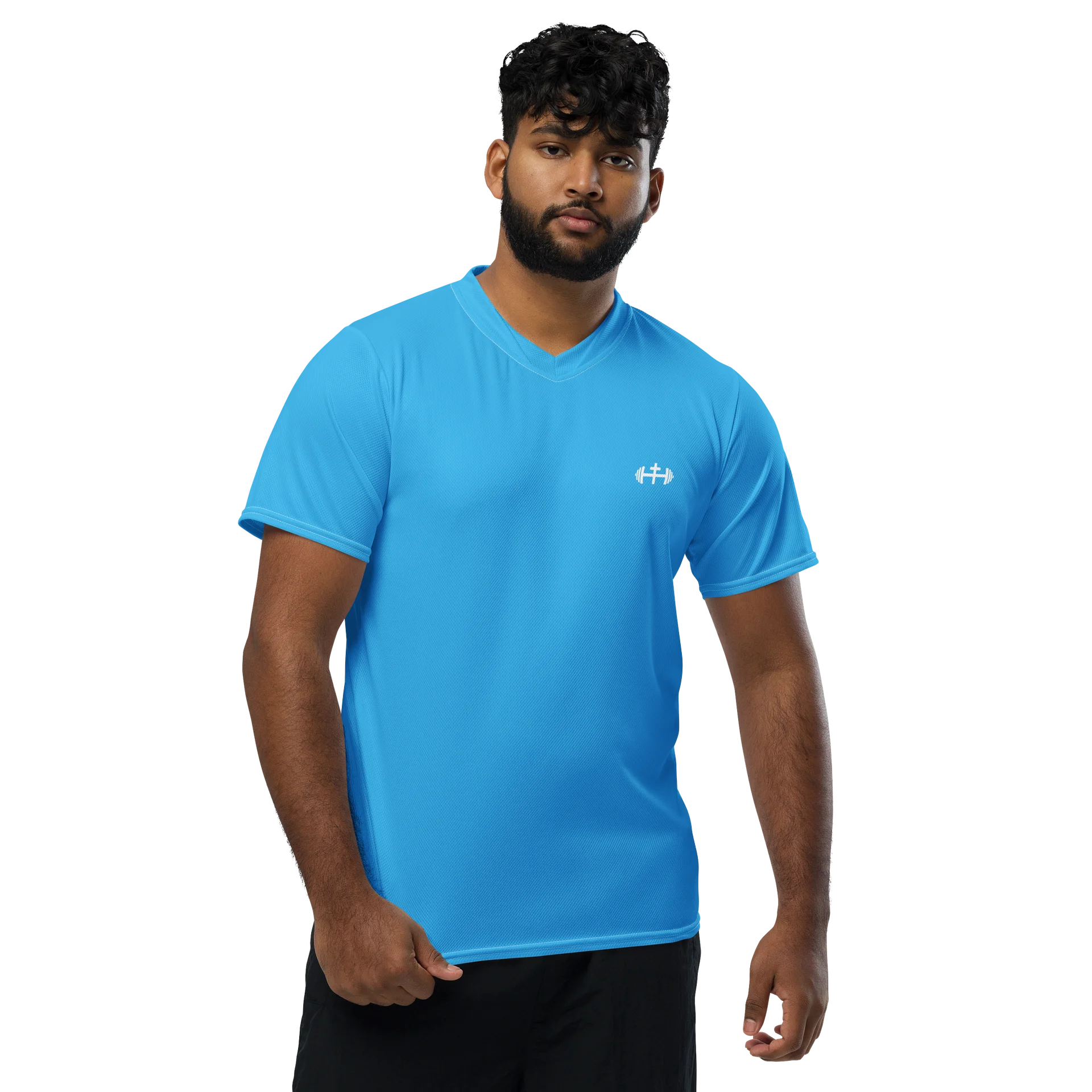 His House Mens Performance V-Neck T-Shirt - Blue Sky product image (1)
