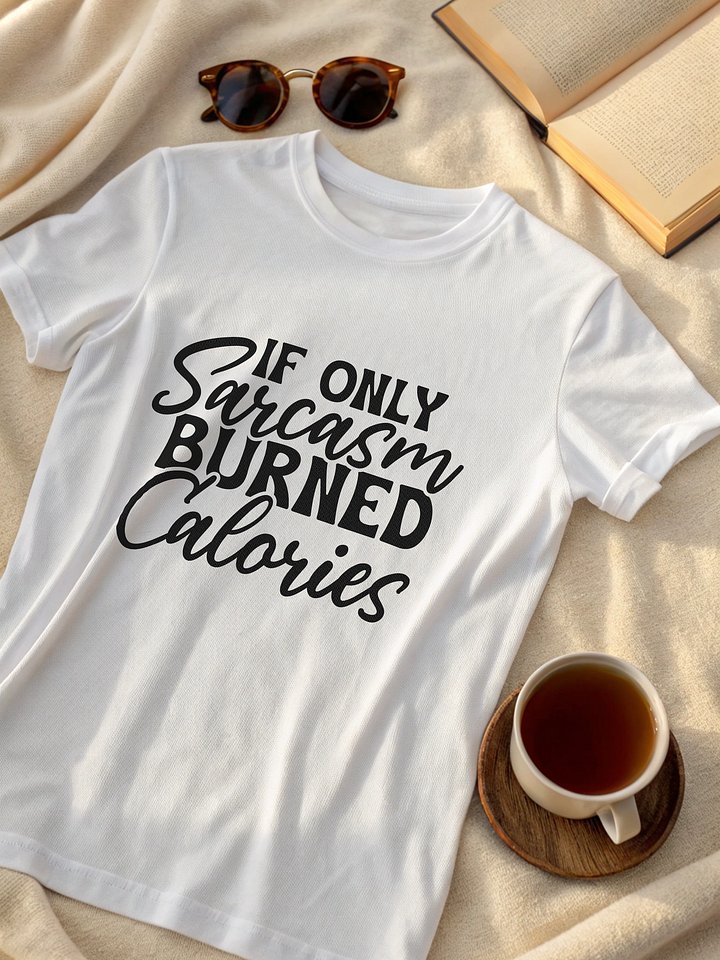 If Only Sarcasm Burned Calories Women White T-Shirt product image (2)
