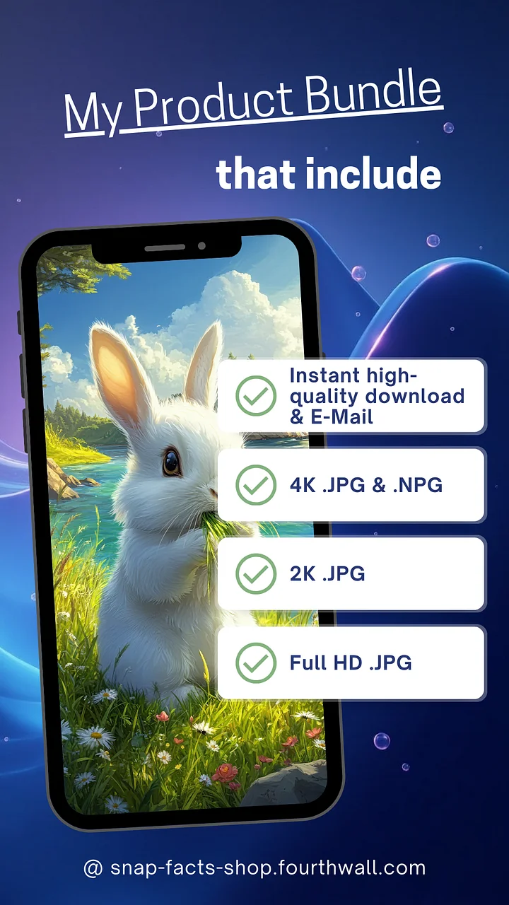 Happy meadow bunny at the glittering lake product image (2)