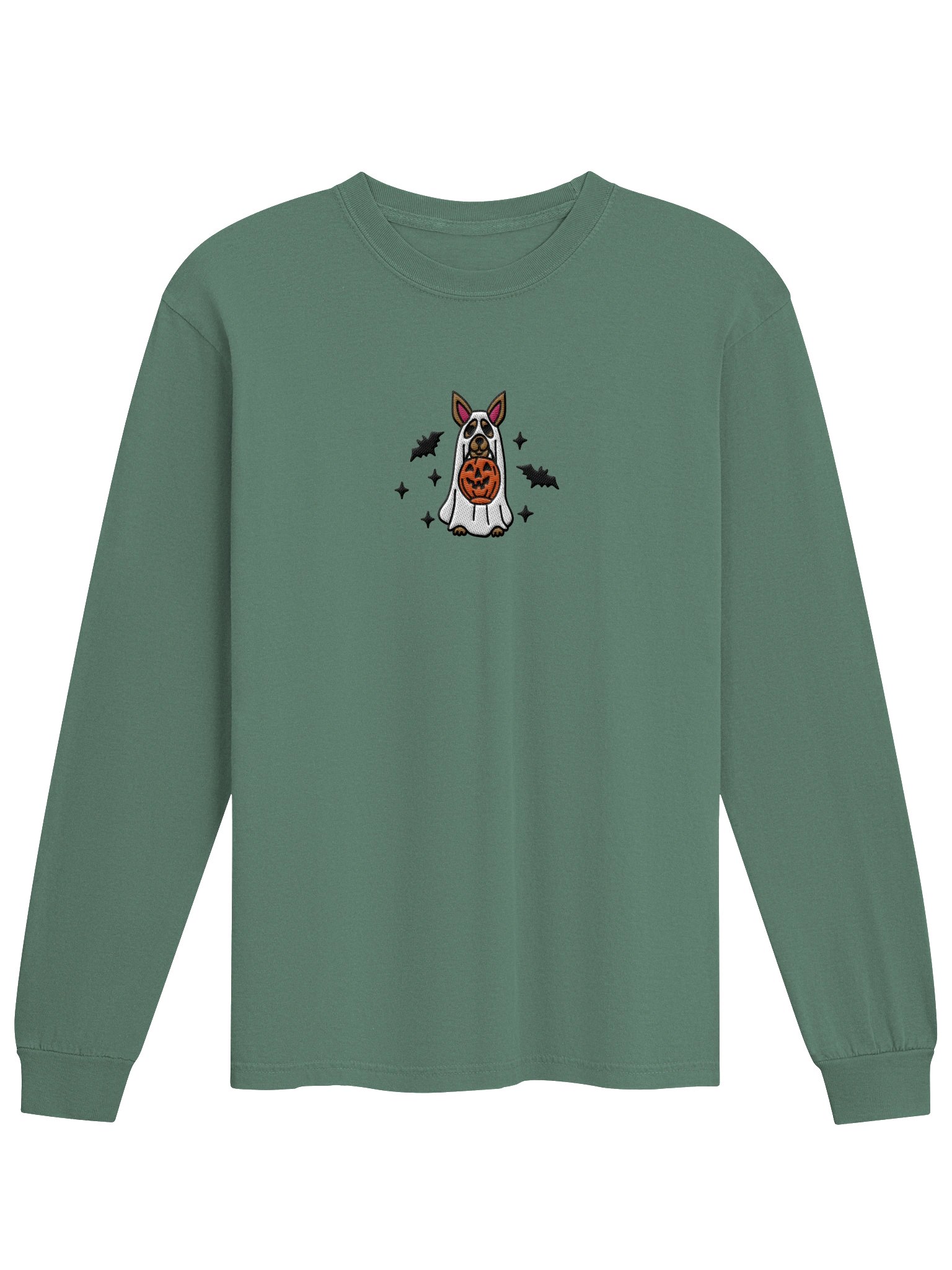 Halloween Chihuahua(Brown) Embroidered Long-sleeved T-Shirts product image (4)