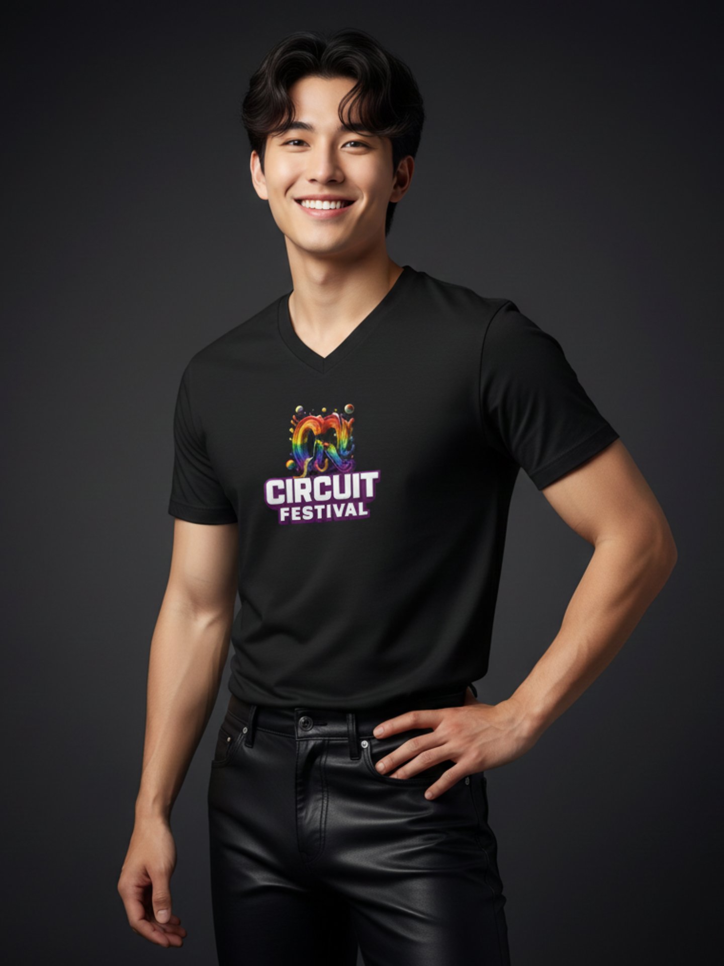 CQ CIRCUIT FESTIVAL V-NECK TEE product image (2)