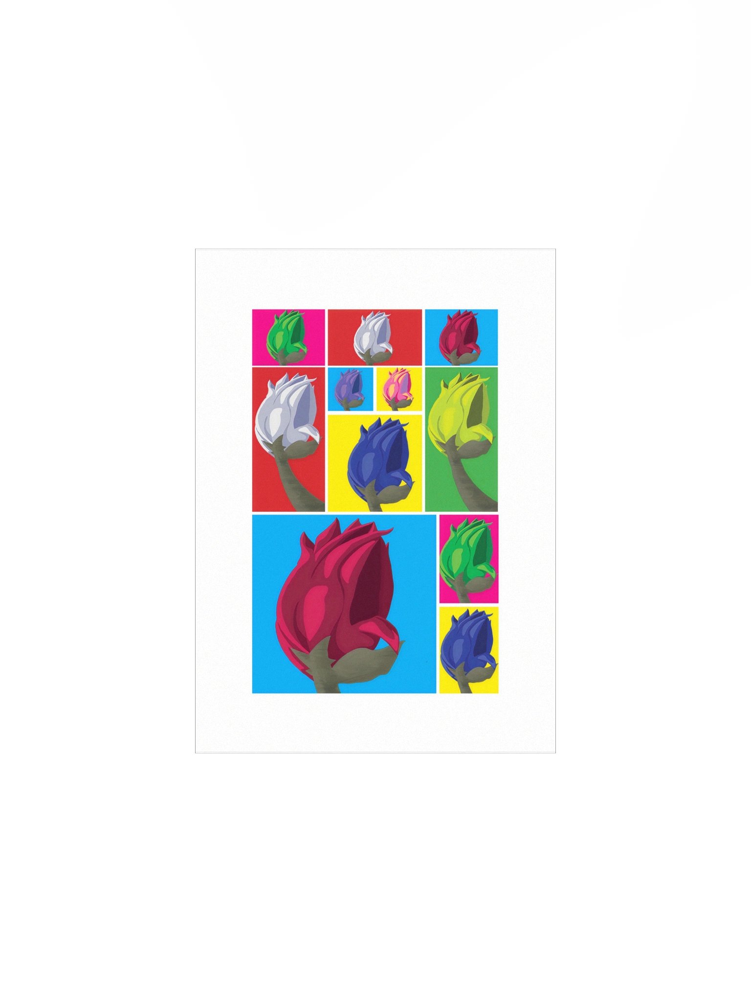 Vibrant Rose Buds Pop Art Poster product image (1)