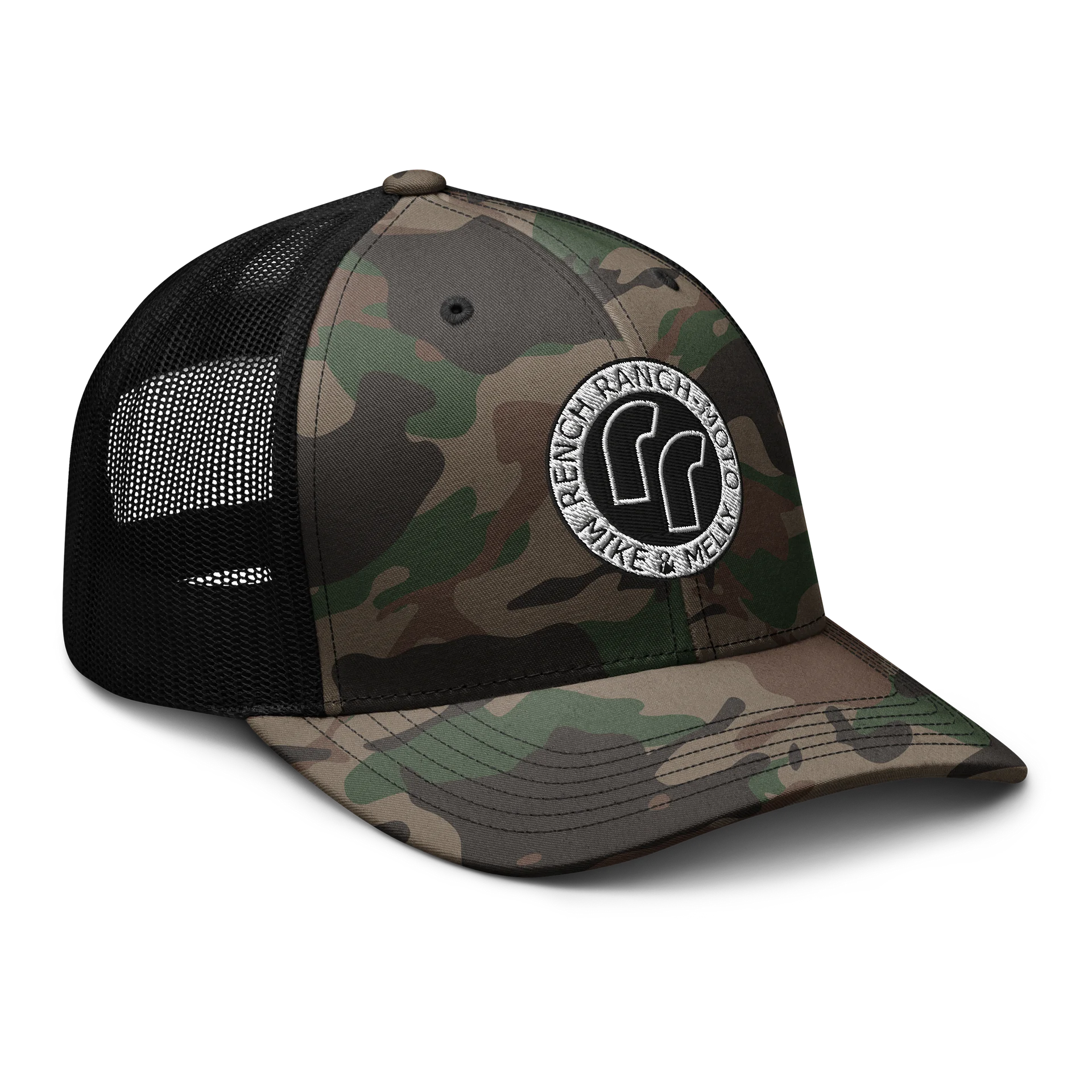 Rench Ranch Moto Camo Trucker Hat product image (6)