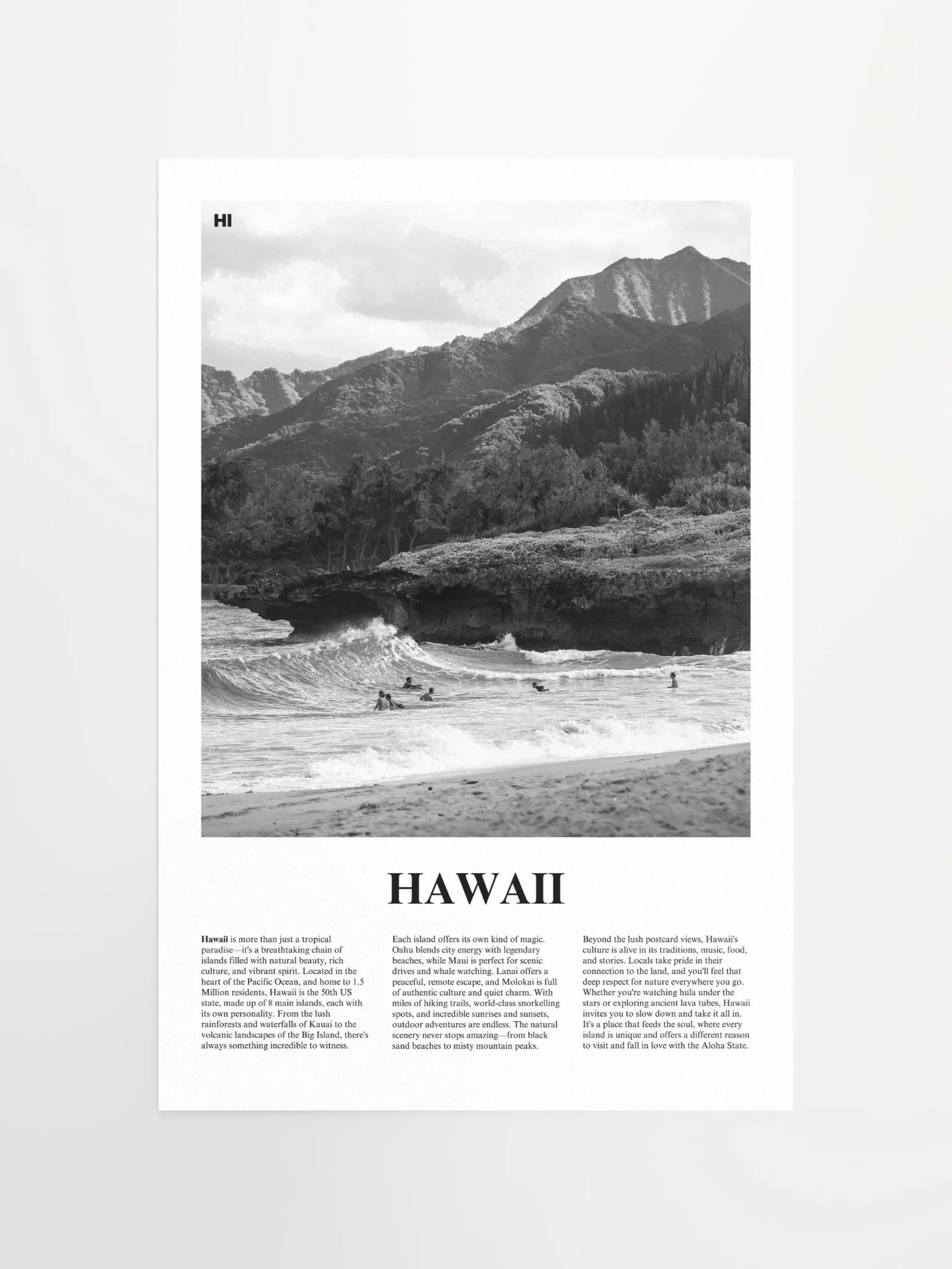 Hawaii 01 Newspaper Poster product image (5)