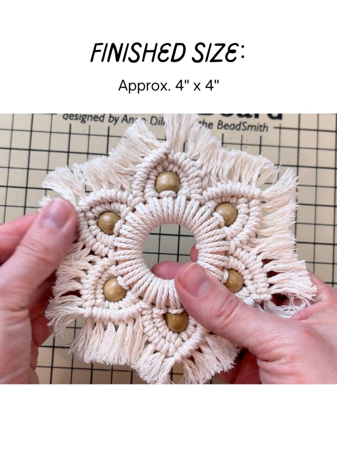 Macrame Snowflake Ornament Pattern (Digital PDF Pattern) product image (2)