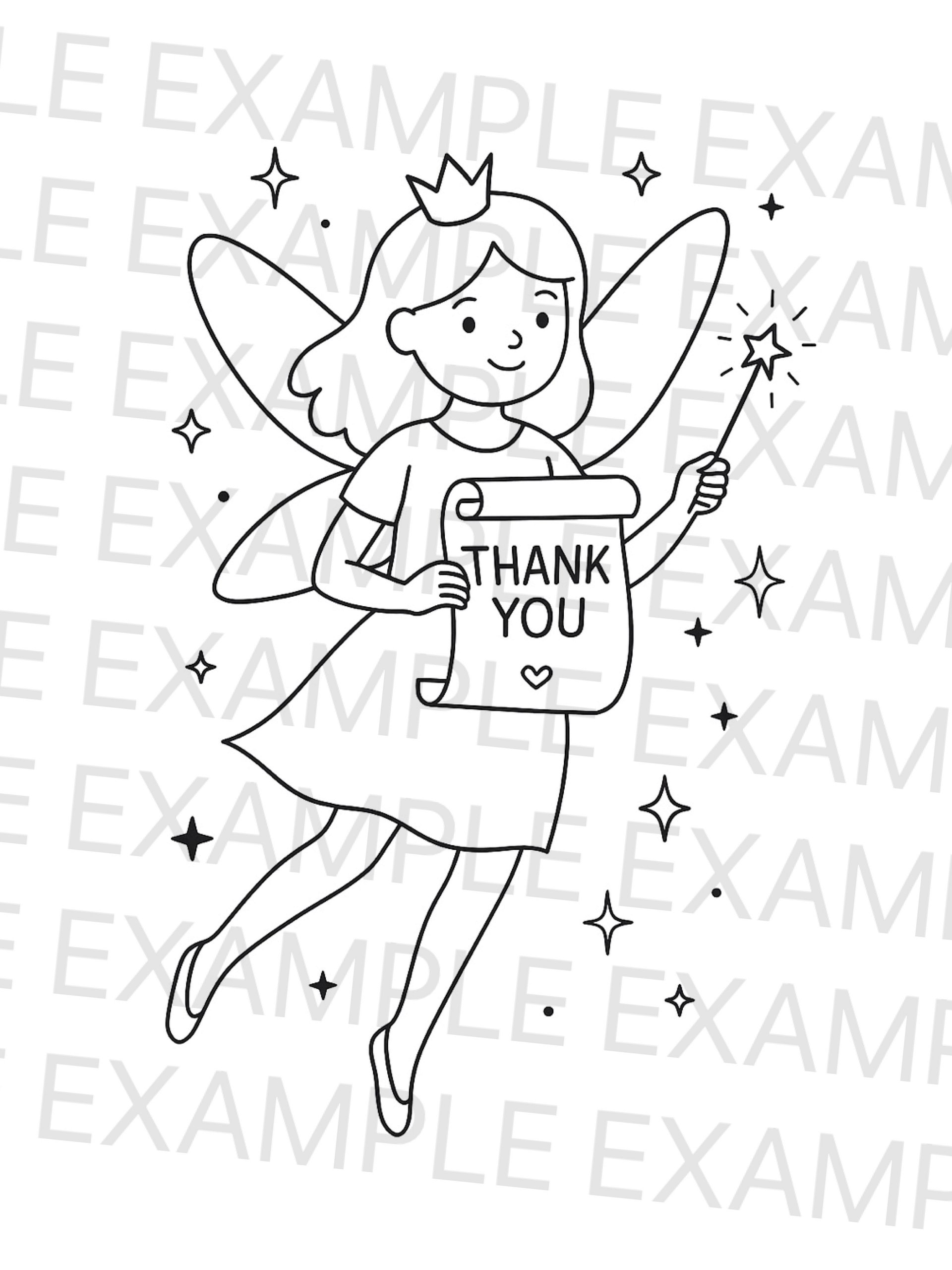 Tooth Fairy Night Visiting Coloring Pages product image (4)