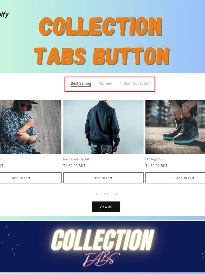 Tabs Collection in Shopify | Tabs button for collections product image (1)