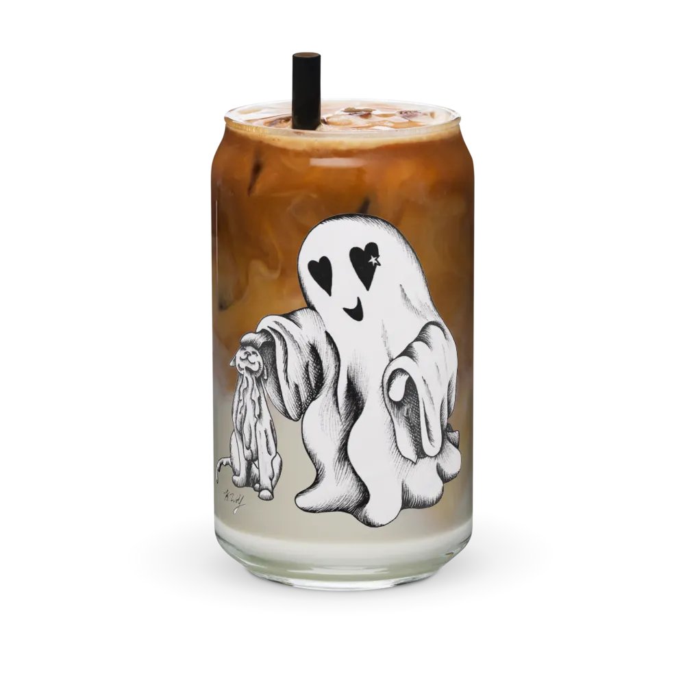 Ghost Cat and Ghost, Can-Shaped Glass product image (2)