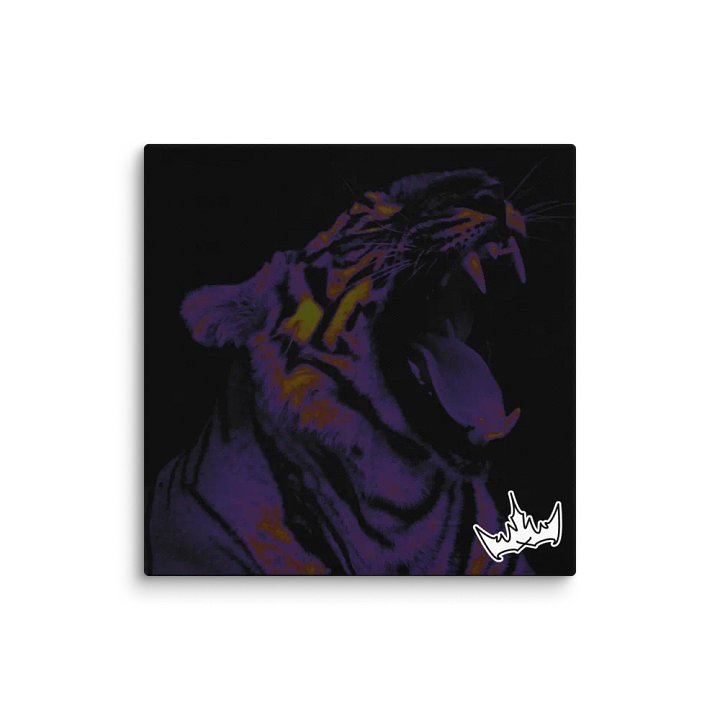 “POWER” & CROWN™ logo print—artwork (black-on-black canvassed) · Exclusive, limited all-black variant product image (2)