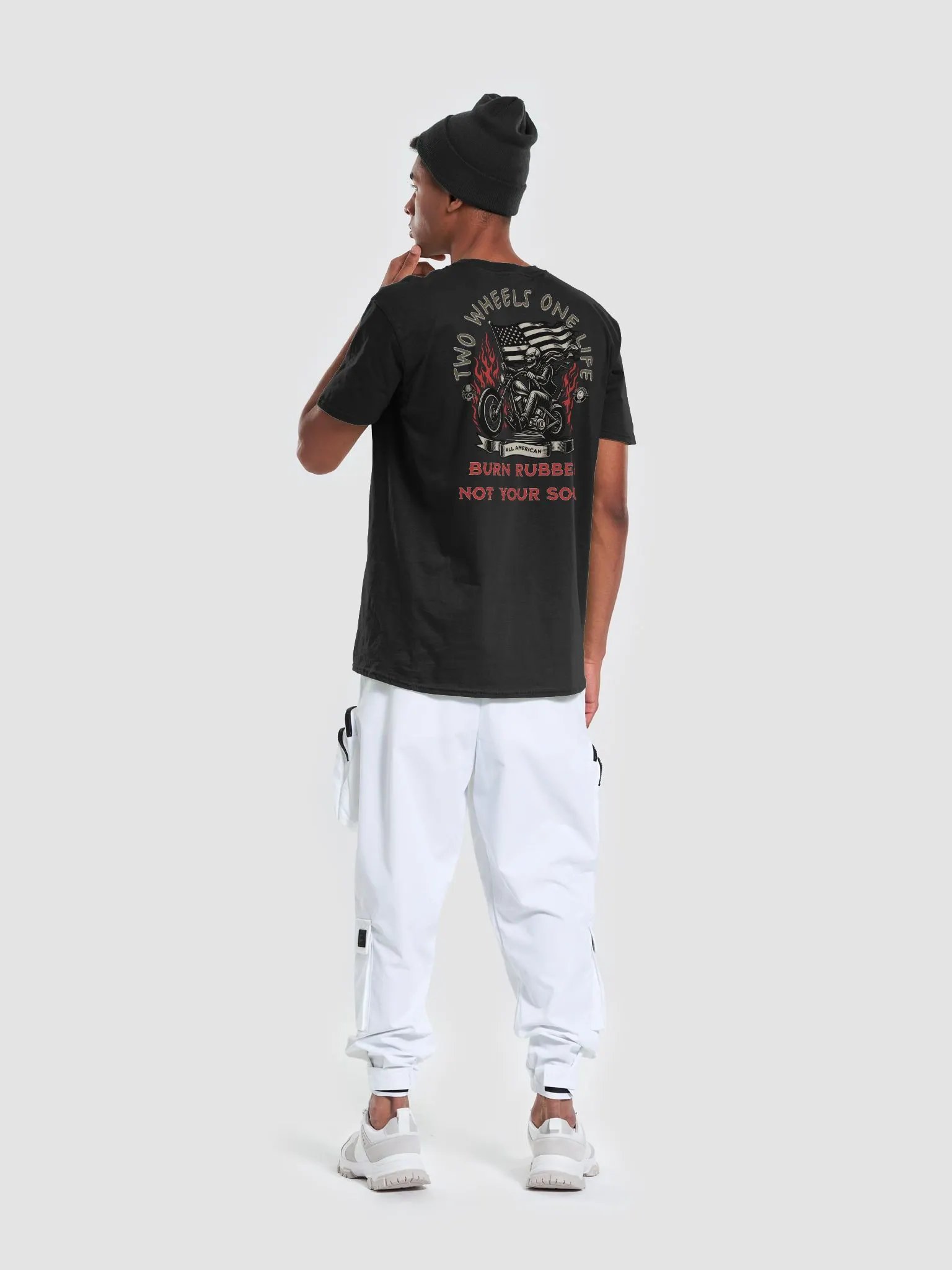 Two Wheels, One Life-Burn Rubber, Not Your Soul - front and back print product image (7)
