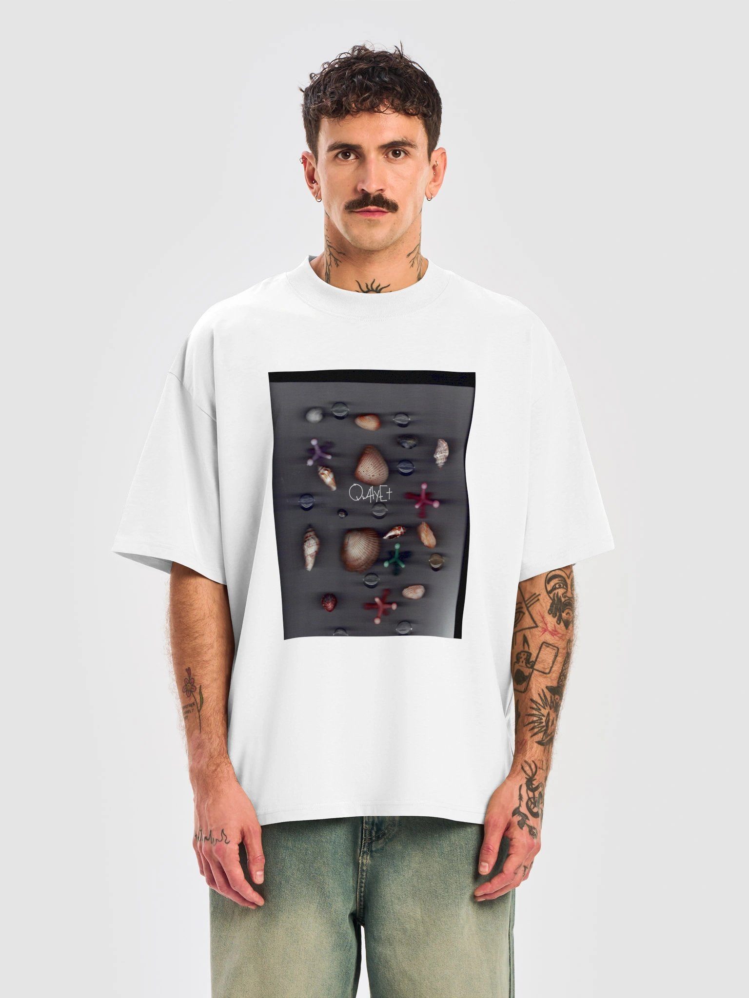 QWHYET Shellscape Shifted Oversized Tee product image (5)