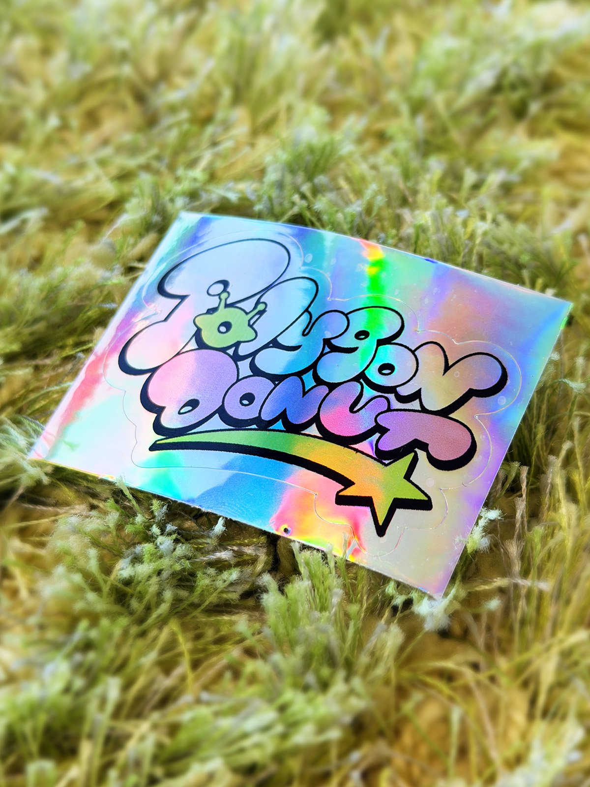 Polygon Donut Logo Holographic Sticker product image (2)