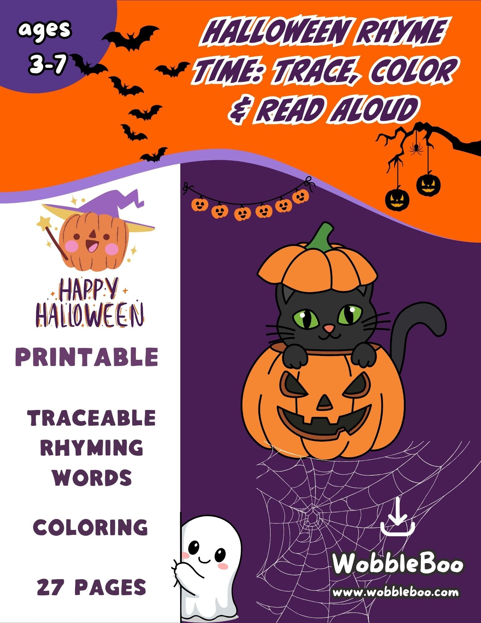 Halloween Rhyme Time: Trace, Color & Read product image (1)