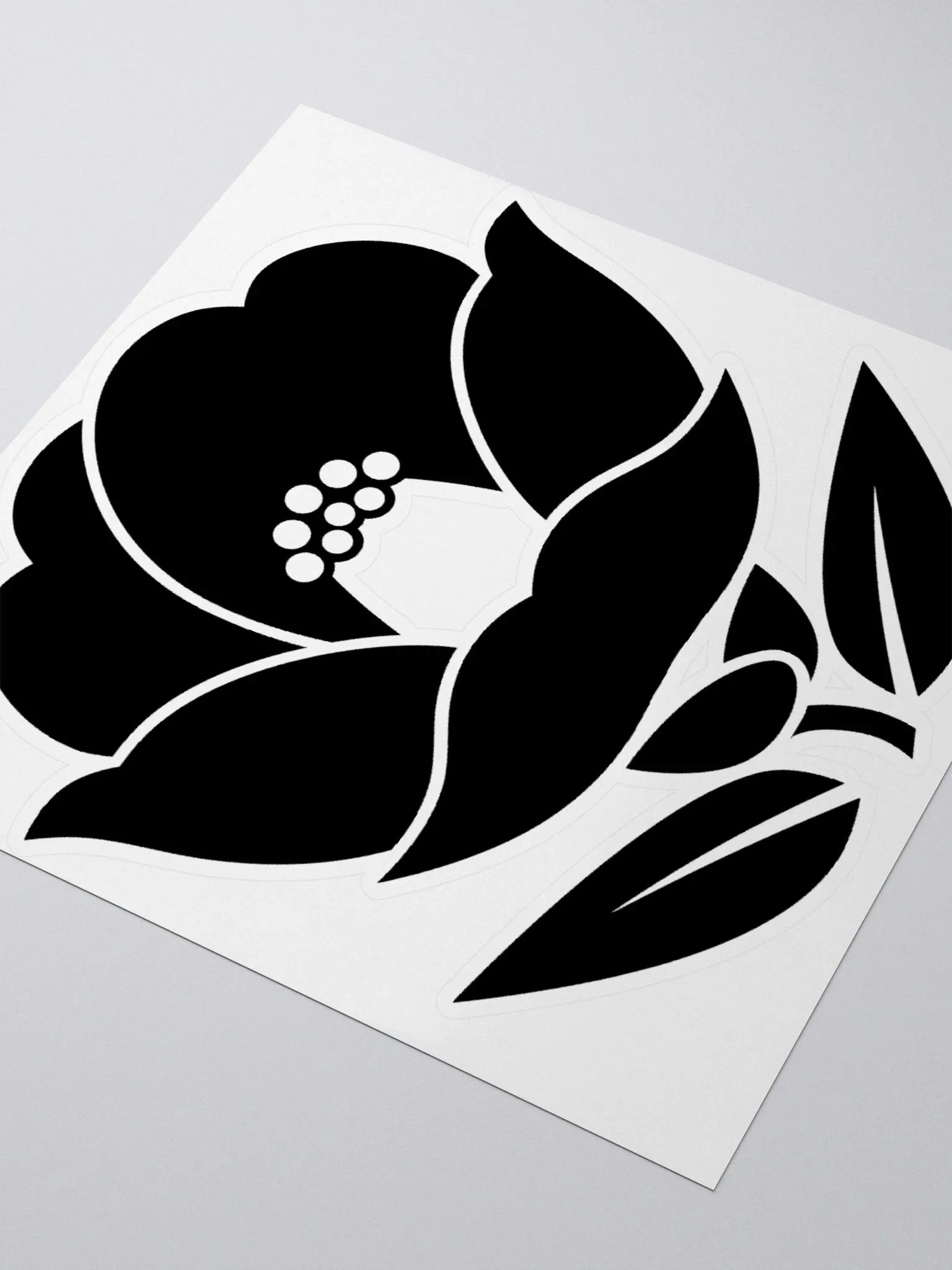 Nest of Smoke Tsubaki Crest LARGE (Black) ✦ Kiss Cut Stickers product image (9)