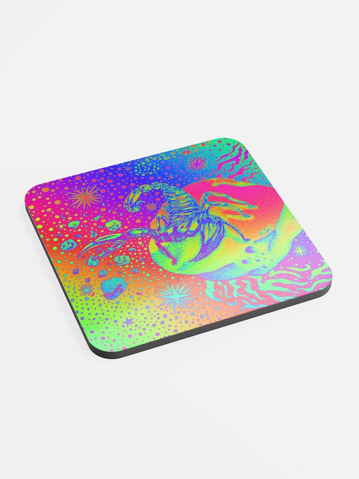 Limited edition Full Rainbow Scorpio Zodiac coaster product image (2)