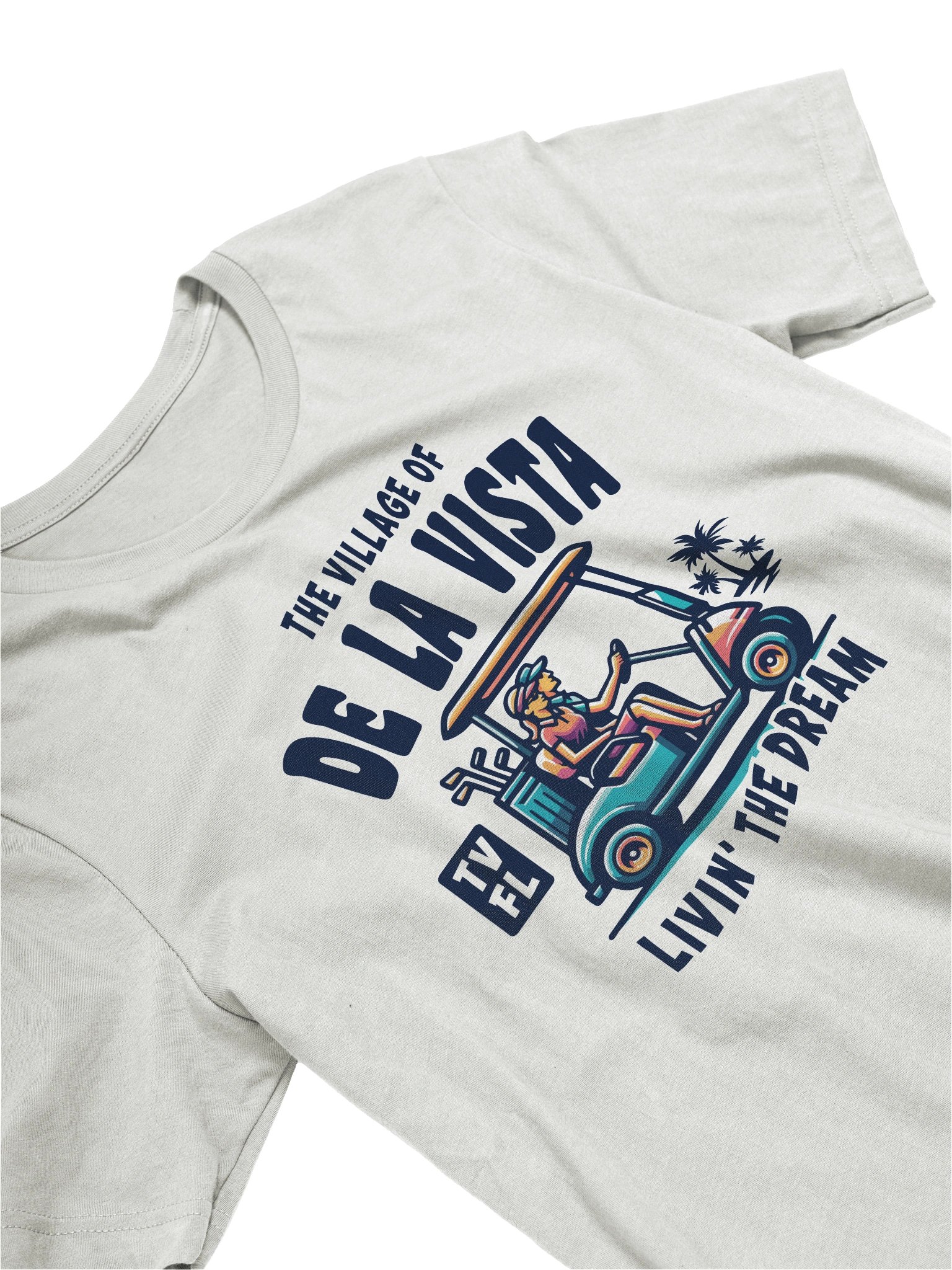 The Village of De La Vista TV FL Golf Cart Design T-Shirt product image (19)