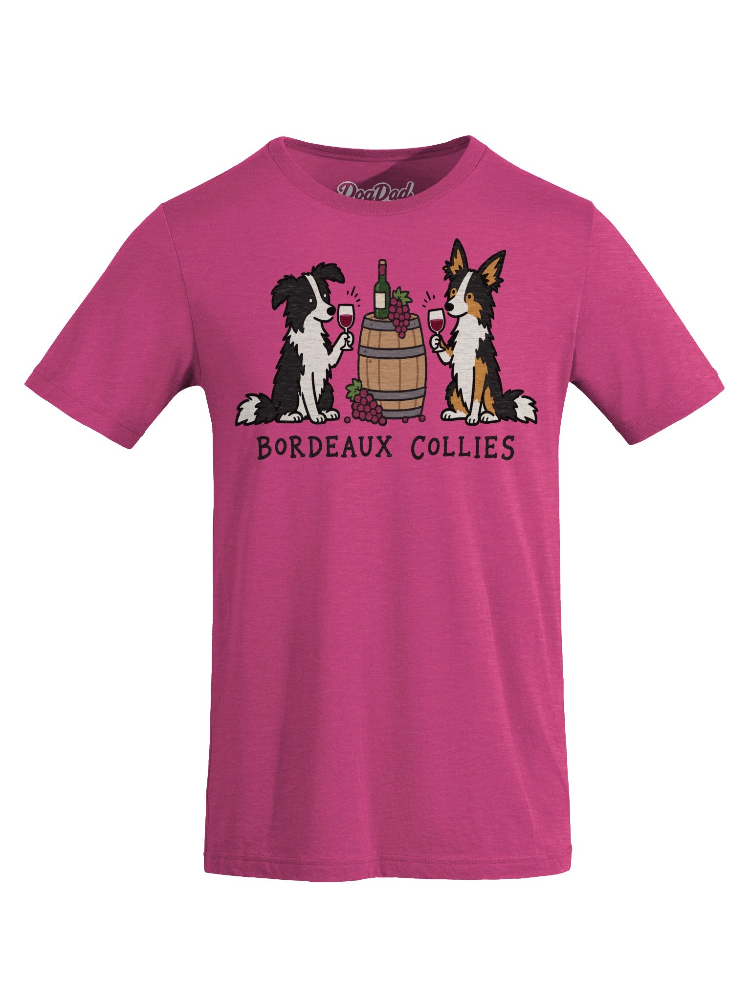 Bordeaux Collies Wine Lovers Dog T-Shirt product image (3)