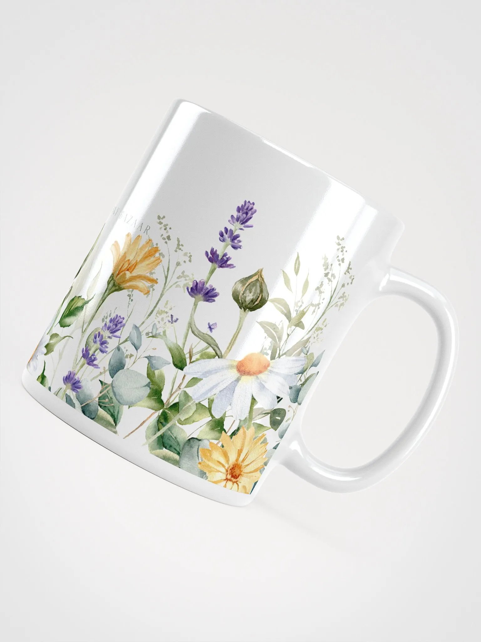 Wild Flowers White Ceramic Mug product image (7)