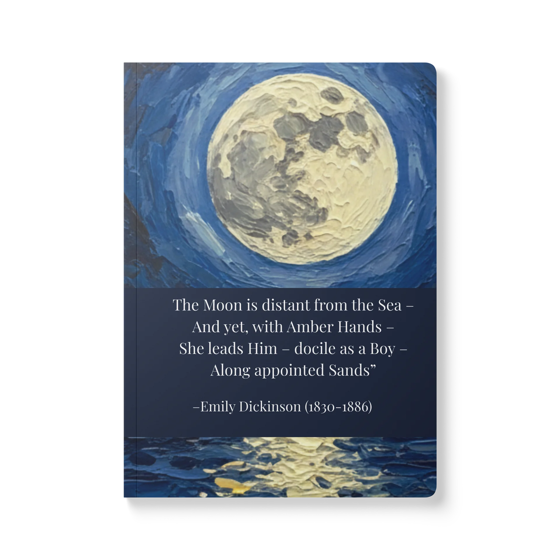 Softcover "The Moon is distant from the Sea" Notebook | Emily Dickinson notebook | Literary notebook | Emily Dickinson notebook product image (1)